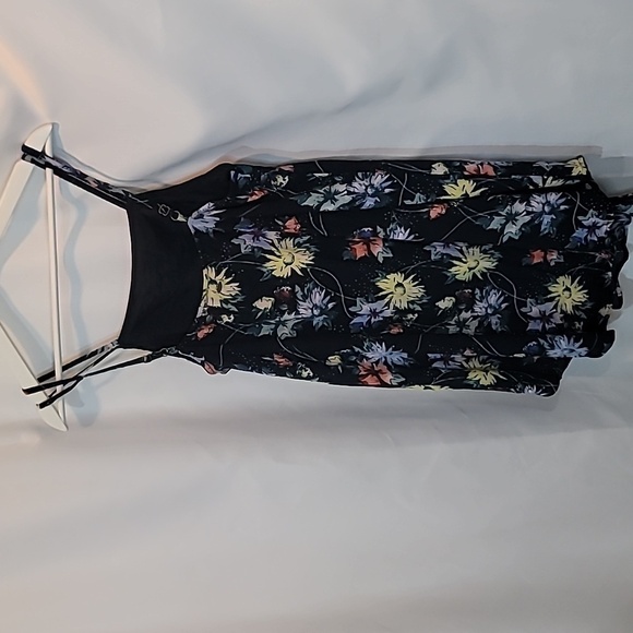 O'neill Floral Double Strap Flowy Low Back 100% Viscose Dress - Picture 5 of 8